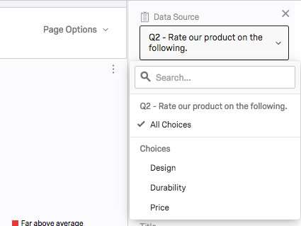 on a multi-statement question, you can choose all or one statement at a time for data source