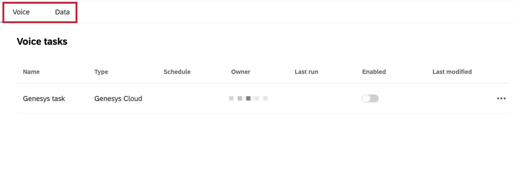 die verschiedenen hervorgehobenen Registerkarten innerhalb eines Sprachprojekts