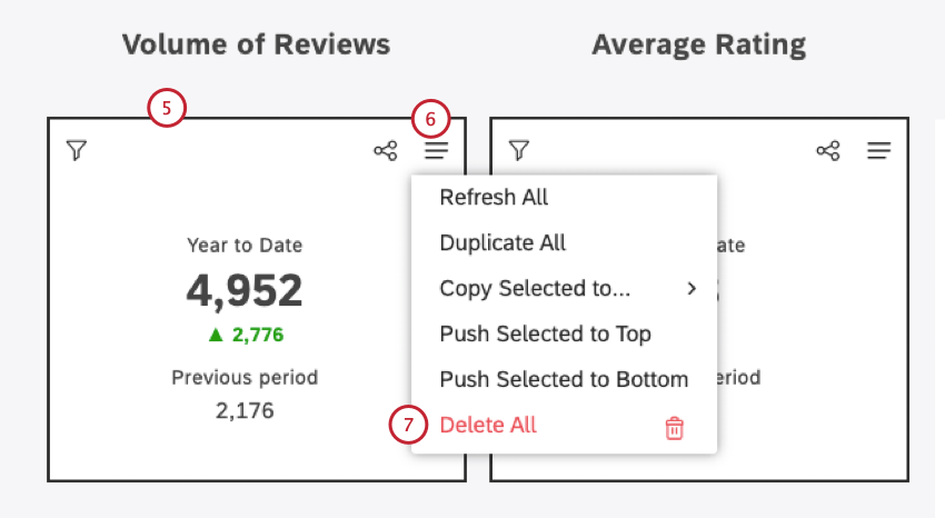 Per eliminare più widget, selezionarli premendo Shift sulla tastiera e facendo clic in un punto qualsiasi del widget.