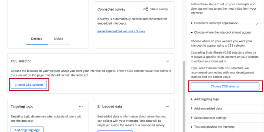 choose css selector button