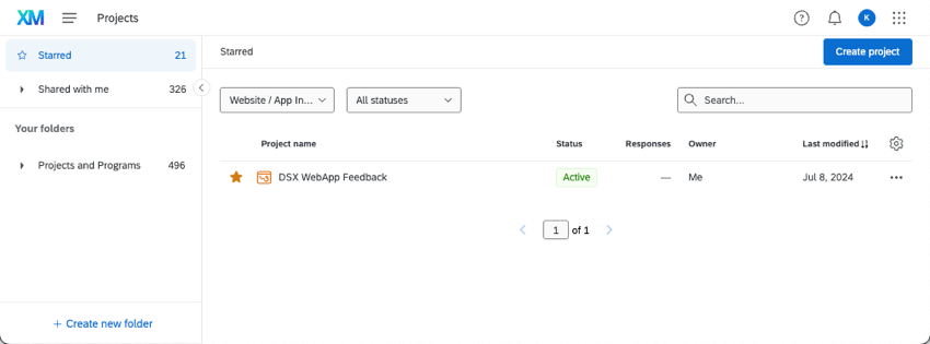 sito web insights progetto sulla pagina progetti