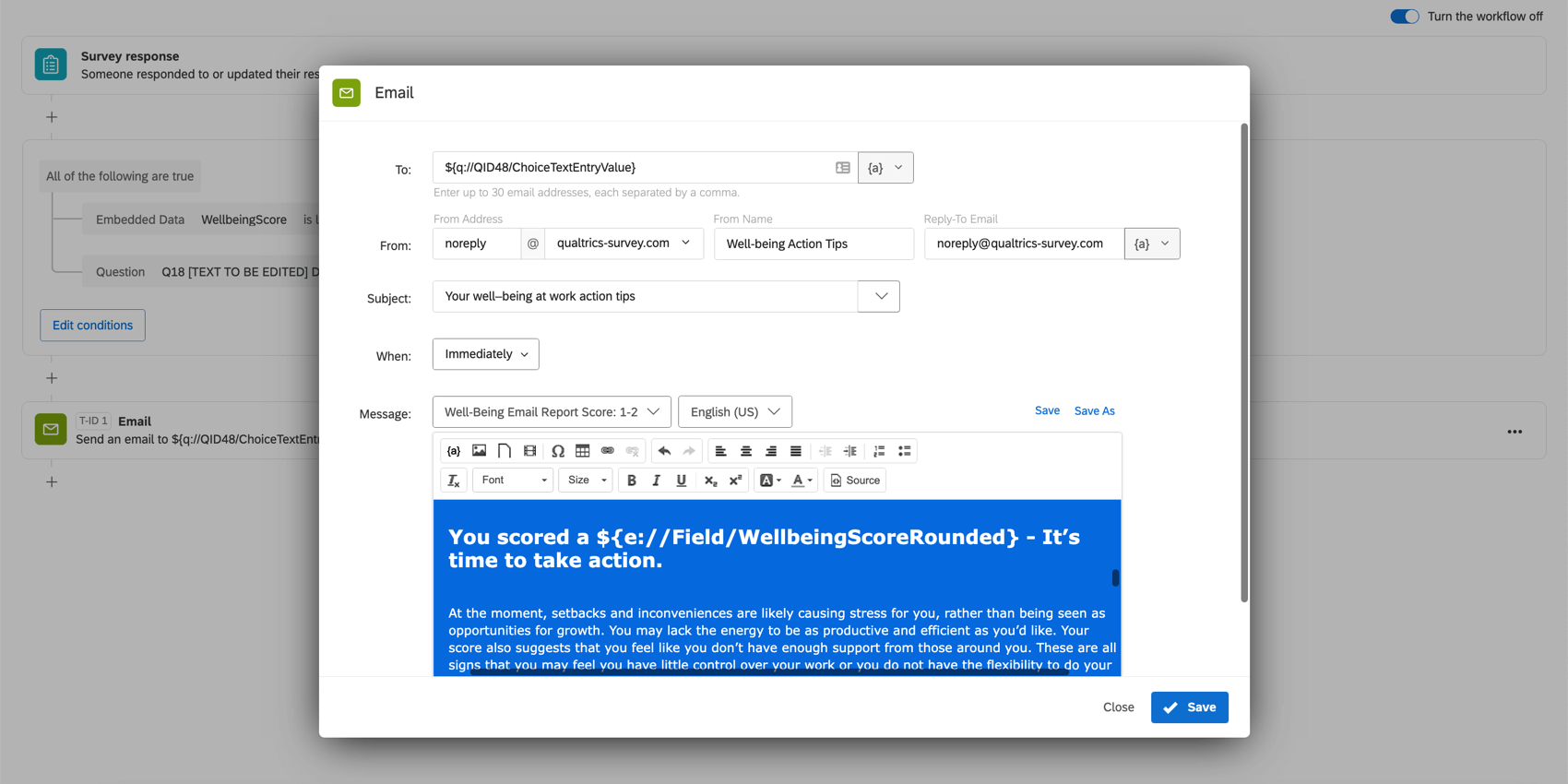 Shows an example of a workflow for the solution.