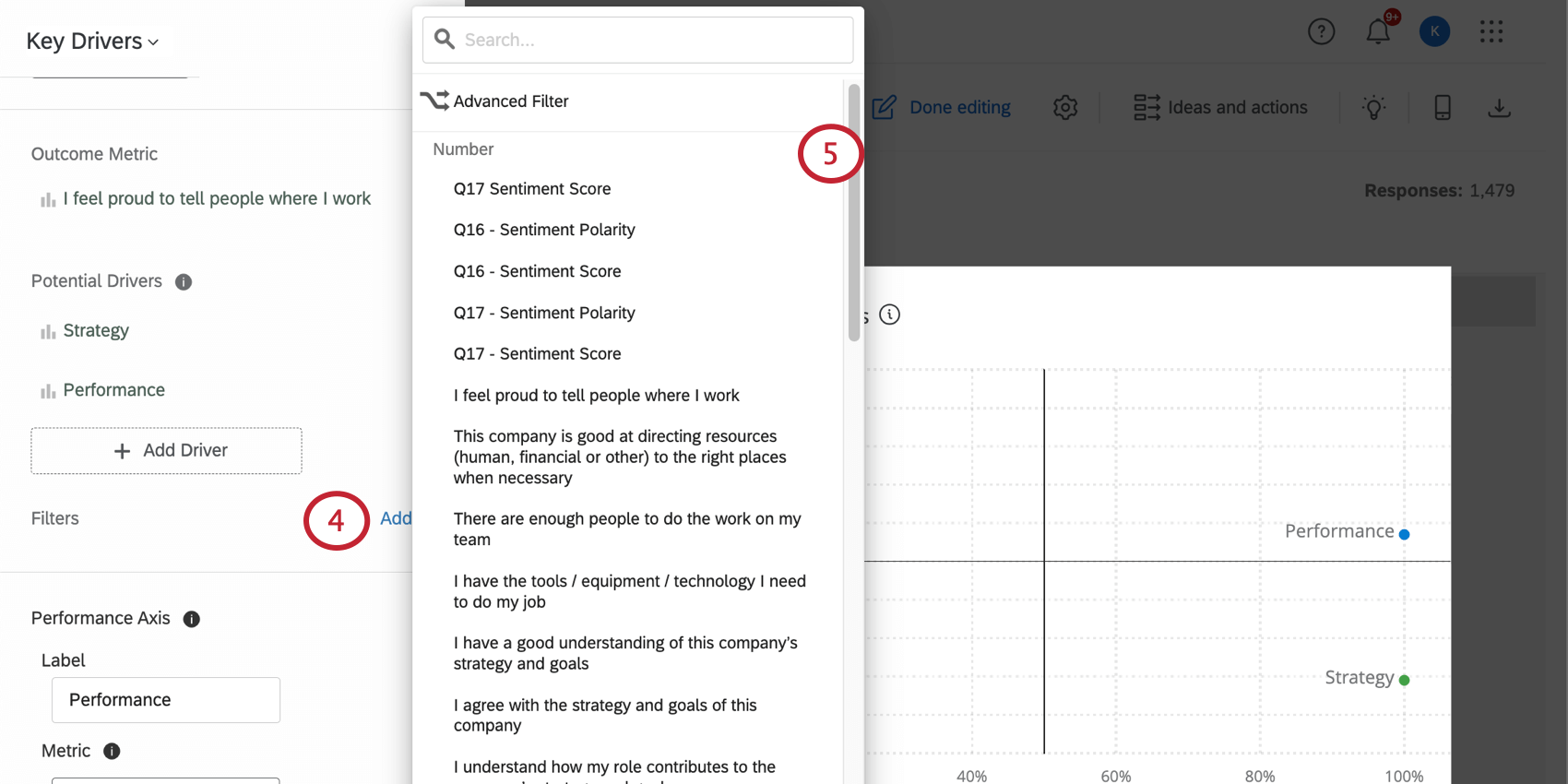 dans le volet dédition gauche dun widget, lajout dun filtre