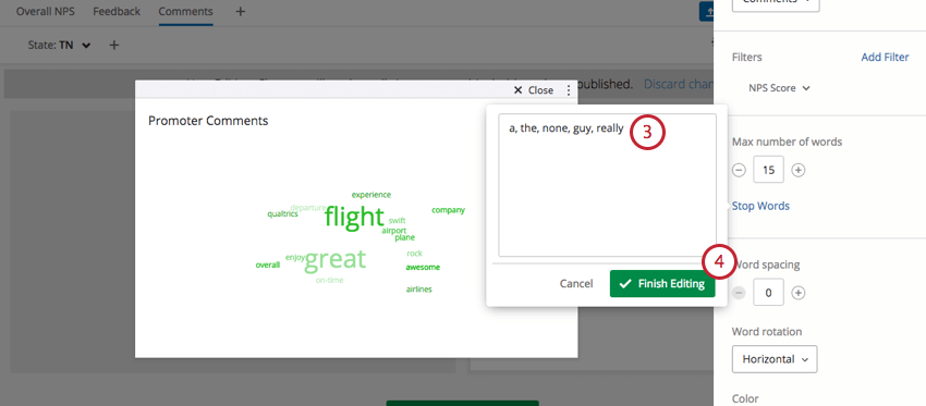 除外ワードを入力するテキストボックス