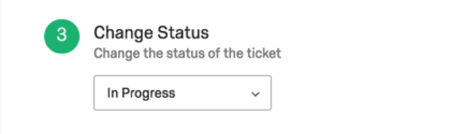 Etapa 3: vá para um status específico