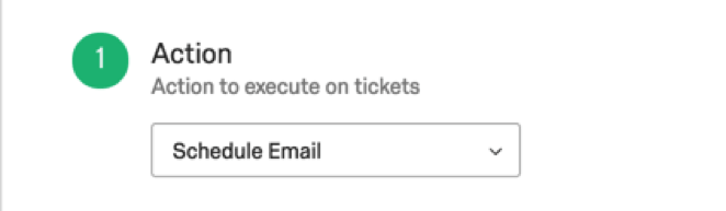 choosing "schedule email"