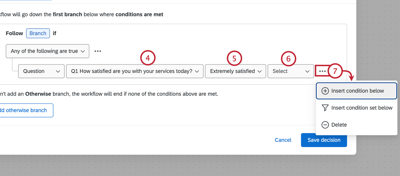building the condition logic