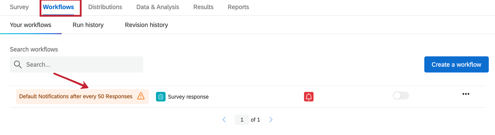navigating to the workflows tab to find the prebuilt workflow