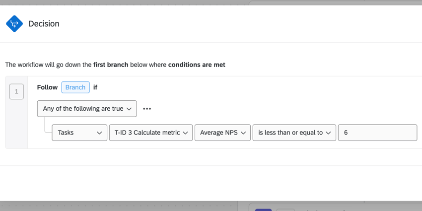 eine beispielhafte bedingung auf der grundlage von nps