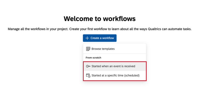 creating an event-based or scheduled workflow