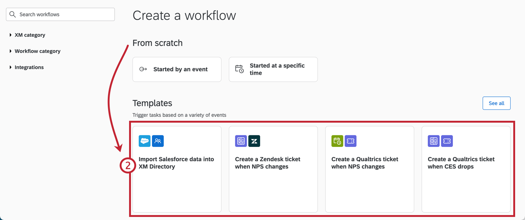 choosing a workflow template to use