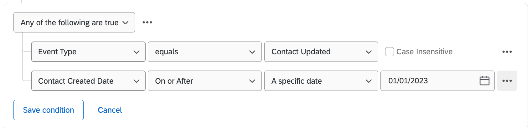 conditions within an xid change event