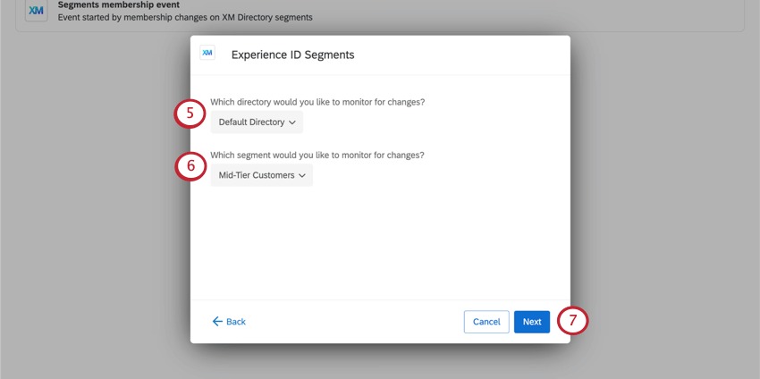 Nuova finestra in cui si dice Quale directory si desidera monitorare per le modifiche? Quale segmento vorresti monitorare per effettuare cambiamenti?