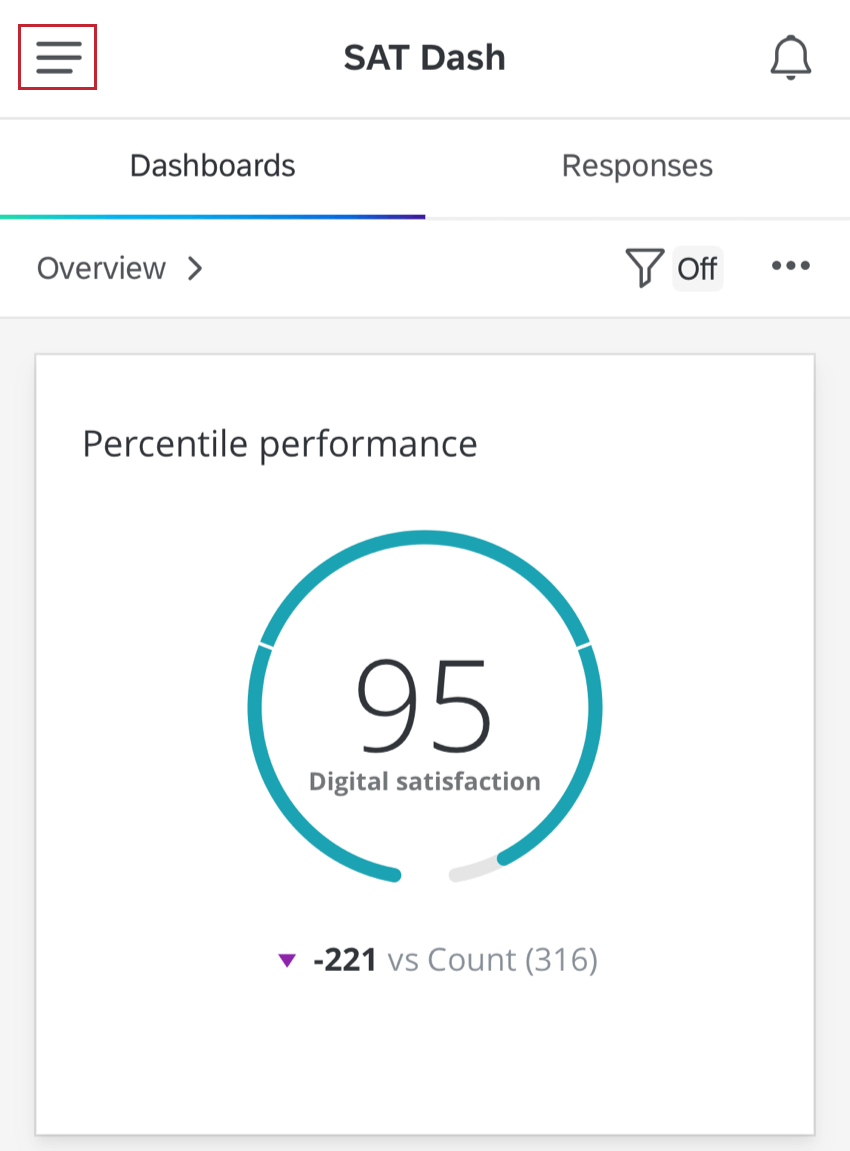 el botón de menú en la esquina superior izquierda