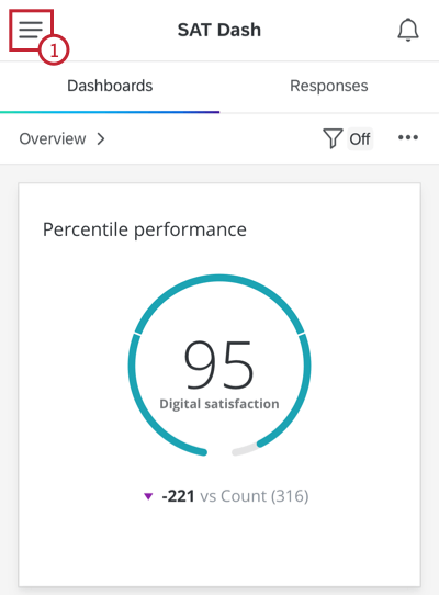 o botão de menu no canto superior esquerdo