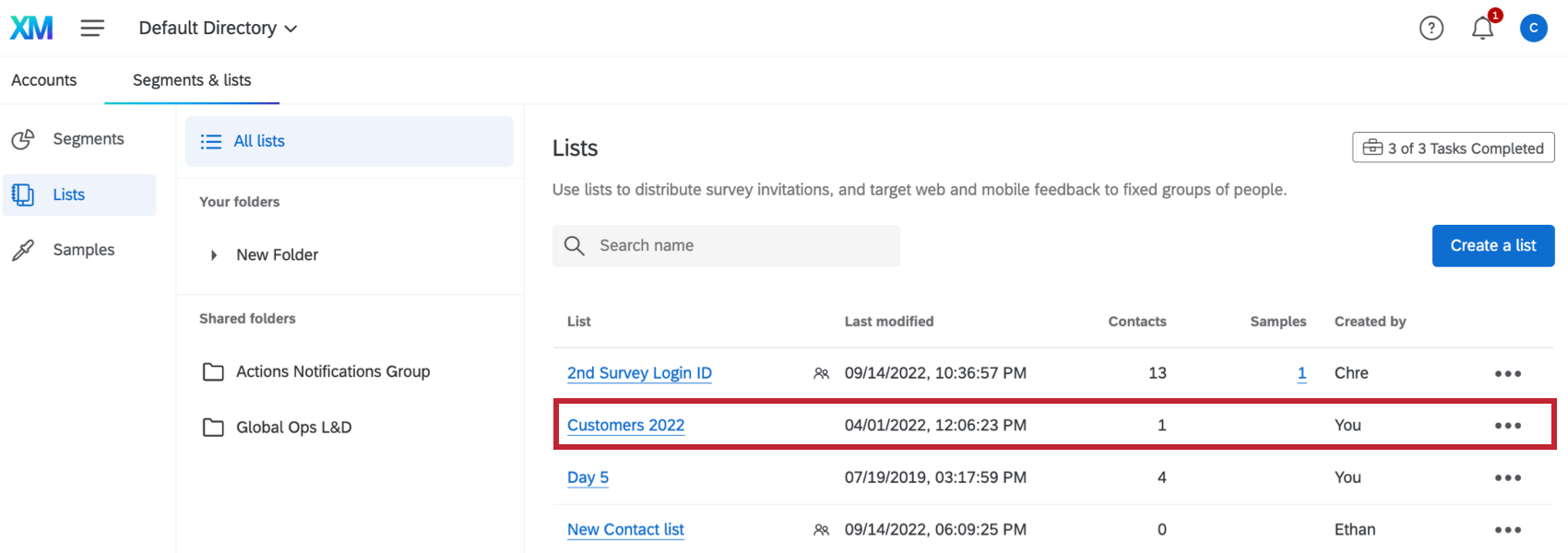 list of mailing lists