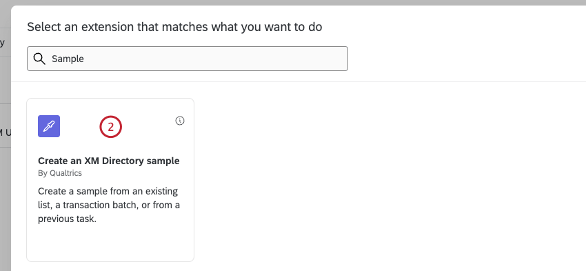 selecting the create experience id task