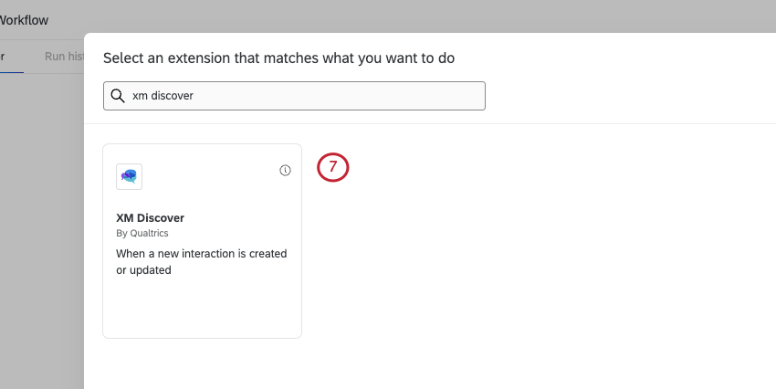 Kachel mit XM Discover