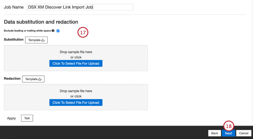 adding data substitution and redaction rules