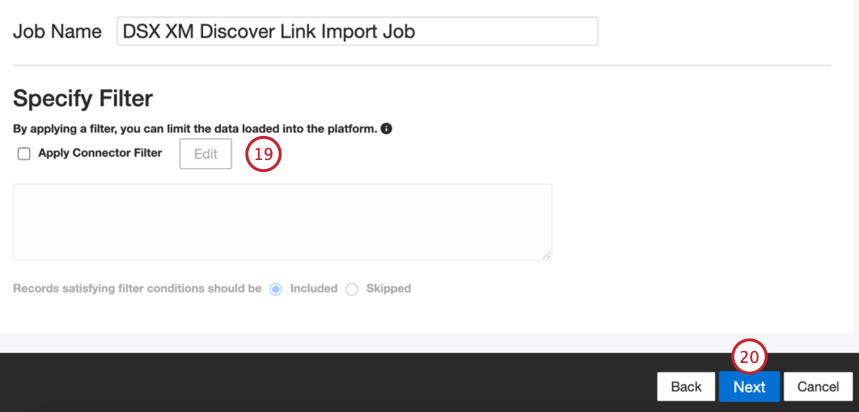 コネクターフィルターの追加