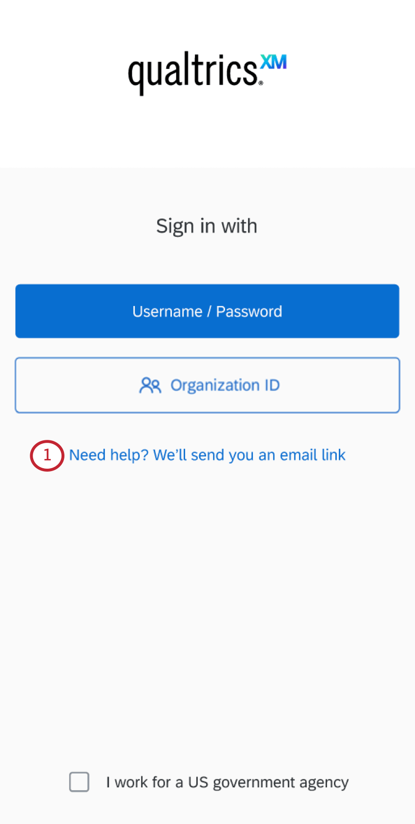 hai bisogno di aiuto? Vi invieremo un link via e-mail sotto il pulsante del nome utente e dellID dellorganizzazione
