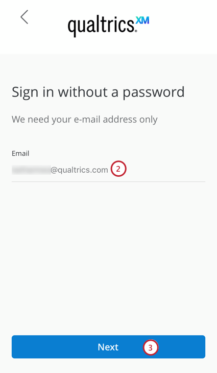 inserire un indirizzo e-mail per ricevere un link di accesso