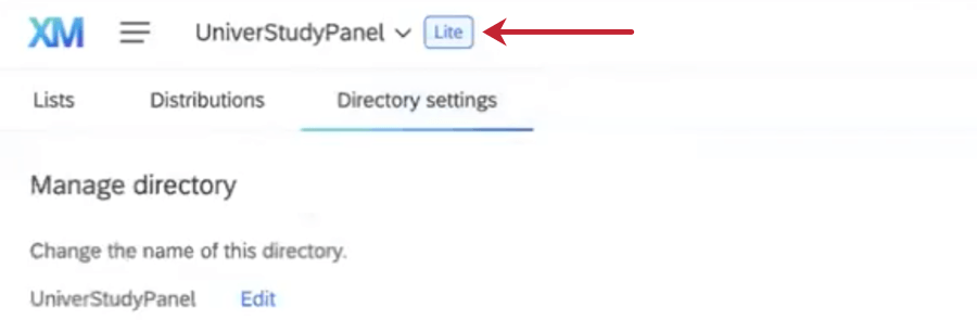 Flag di Lite avanti al nome di una directory