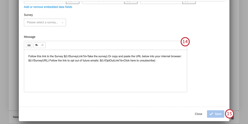 image of the sms invite message for the xm directory task