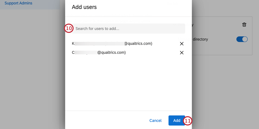 searching for a user to add to a role