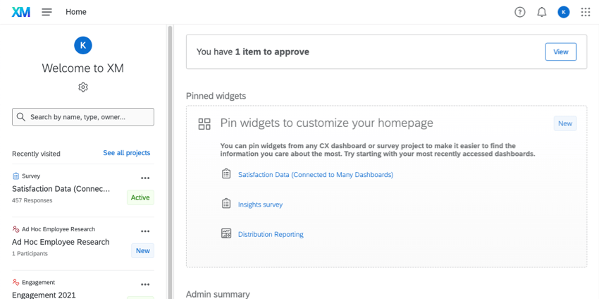 Homepage di Qualtrics