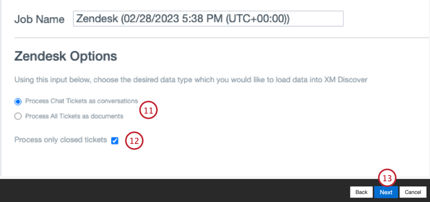 selecionar os dados para upload
