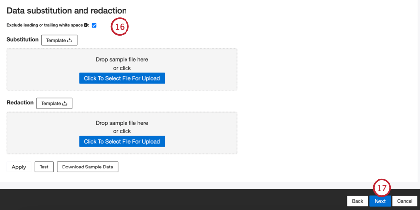adding data substitution and redaction rules