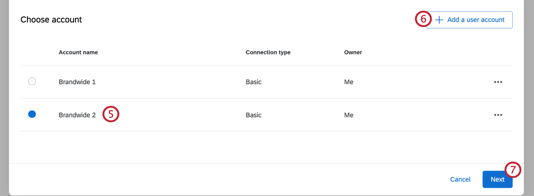 selecting a Zendesk account, or adding a new one