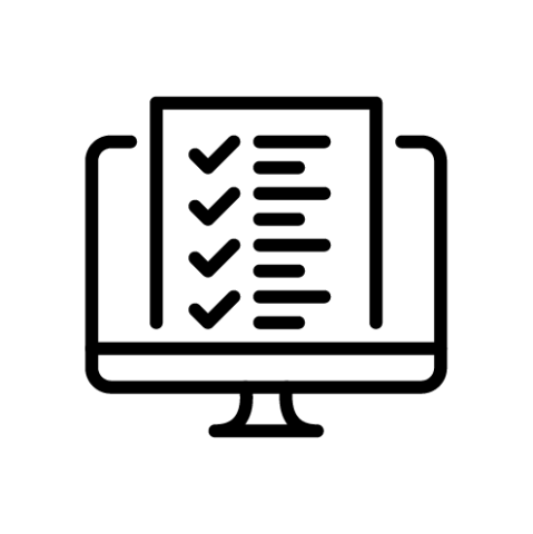 Icon of checklist on desktop screen