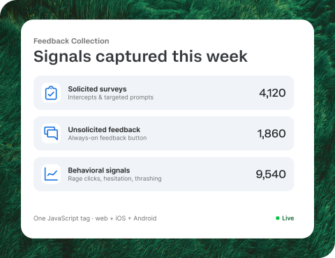Web and App Feedback