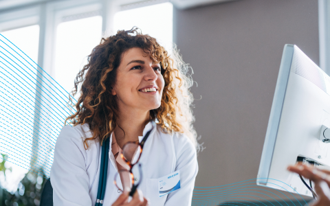 Healthcare provider meeting with a patient