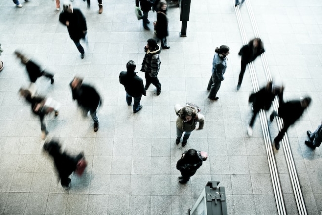 Image of people walking