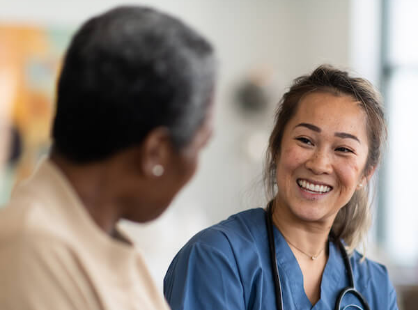 A doctor and patient having a conversation