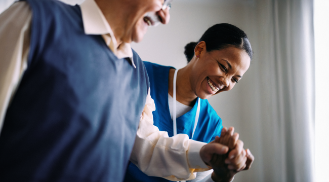 Nurse helping a patient