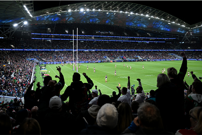 Fans at a sporting event