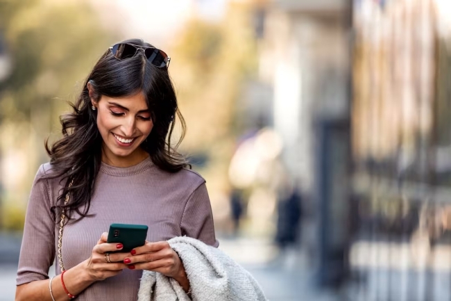 Person looking at phone