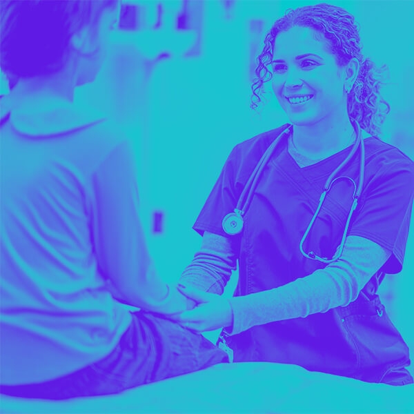 Nurse treating a patient