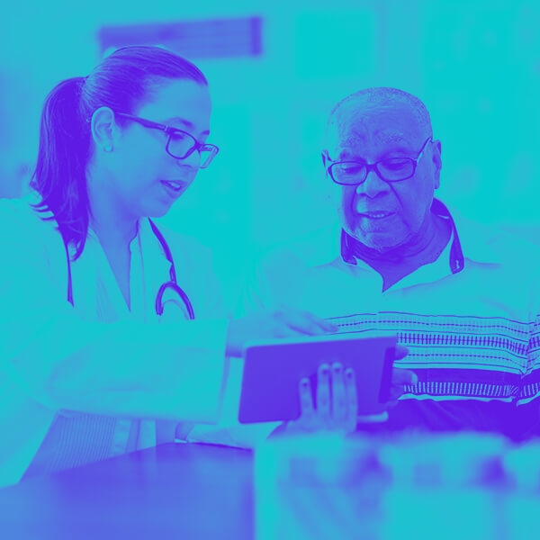 Doctor talking to patient