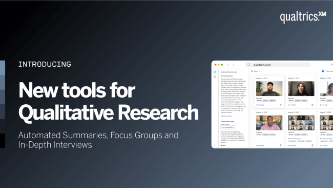 Qualtrics Qualitative Research Tools
