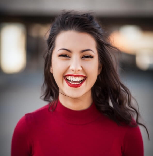 The ideal customer profile with a woman smiling