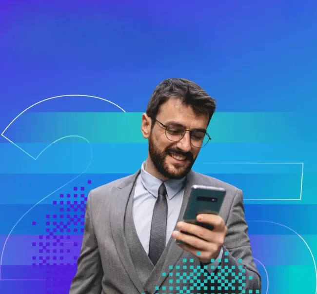 Government employee on his phone