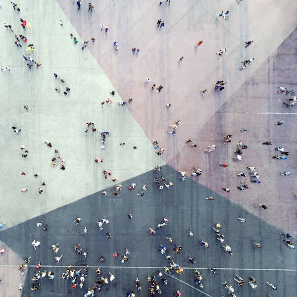 Simple Random Sampling: crowd on the street