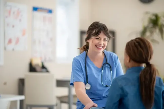 Doctor connecting with her patient