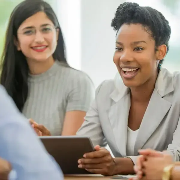 A multi-ethnic group of business professionals