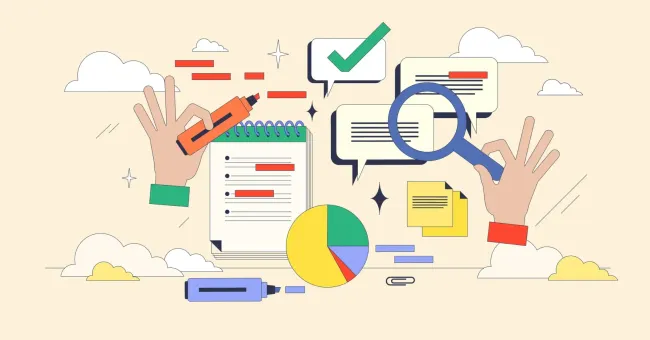 Thematic analysis vector art